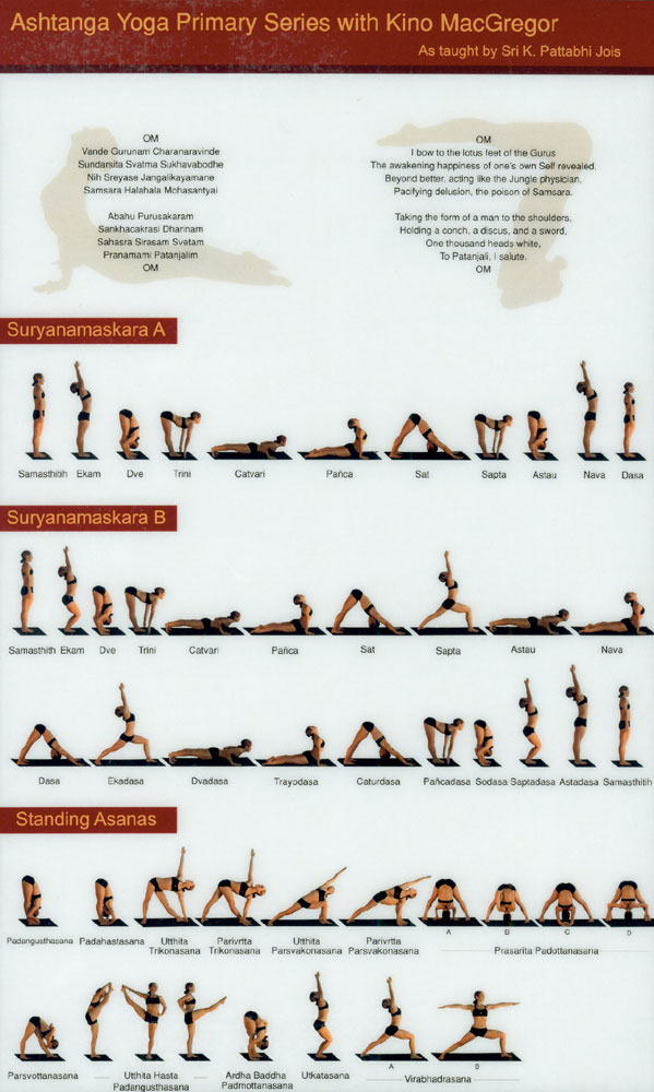 Ashtanga Yoga Chart Primary Series